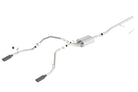 Borla 14 Silv/Sierra C/B Exhaust ATAK 1500 5.3L V8 AT/MT 2&4WD Ext Cab (78.7) WB - Black Chrome