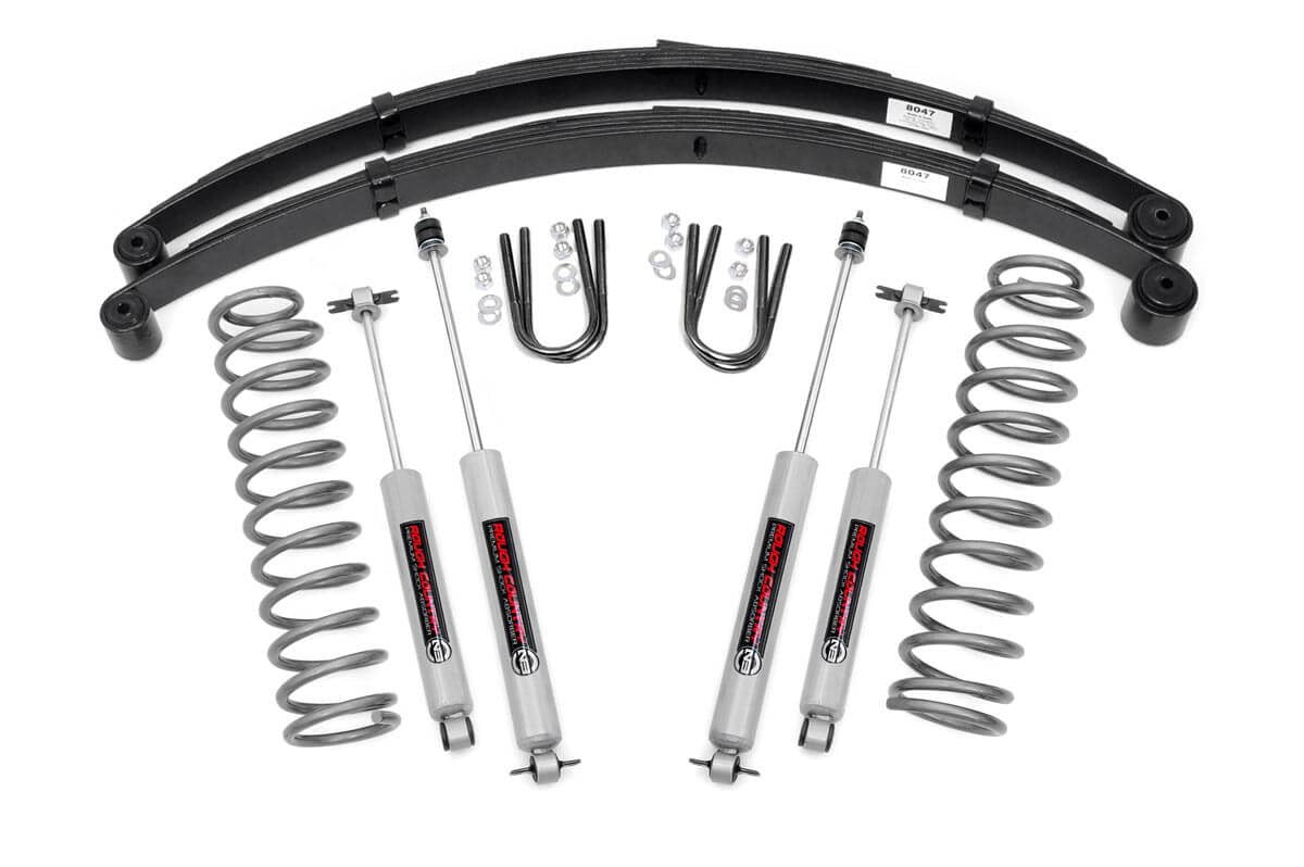 Rough Country  3 Inch Lift Kit | RR Springs | Jeep Cherokee XJ 2WD/4WD (1984-2001)