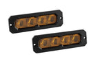 Diode Dynamics SS6 Max Yellow Flood Flush ABL (pair) 3000K