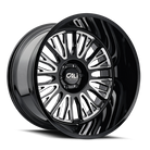 Cali Off-Road 9116 Vertex 22x12 / 8x170 BP / -44mm Offset / 125.2mm Hub Gloss Black Milled Wheel
