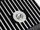 aFe POWER Transmission Pan Ford Trucks 80-92 (AOD Transmission)- Black w/ Machined Fins