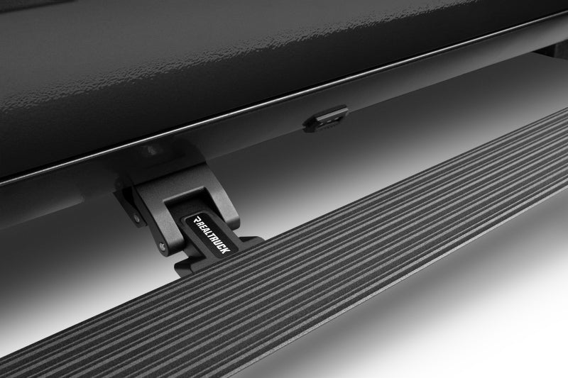 RealTruck 22-24 Toyota Tundra DC 4dr VoltStep Electric Running Board Kit (No Drill) - Tex. Blk