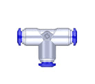 LogiQ 1/4 Inch PTC x 1/4 Inch PTC x 1/4 Inch PTC Nickel Plated Self Sealing Tee Fitting