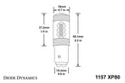 Diode Dynamics 1157 LED Bulb XP80 LED - Amber (Single)