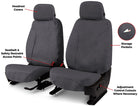 Covercraft 20-23 Ford Escape Polycotton SeatSaver Custom Front Row Seat Covers - Charcoal