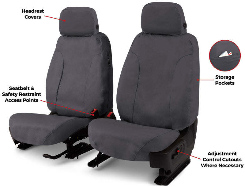 Covercraft 03-04 Lincoln Aviator Polycotton SeatSaver Custom Front Row Seat Covers - Charcoal