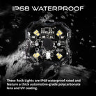 Diode Dynamics Stage Series SXS Rock Light Installer Kit - White Diffused M8 (4-pack)