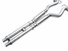 AWE 2024 Ford Mustang Dark Horse S650 RWD Track Edition Cat-Back Exhaust w/ Quad Chrome Silver Tips