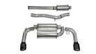 Corsa 2008-2015 Mitsubishi Lancer Evolution X Sedan 2.0L Black Sport Dual Rear Cat-Back Exhaust