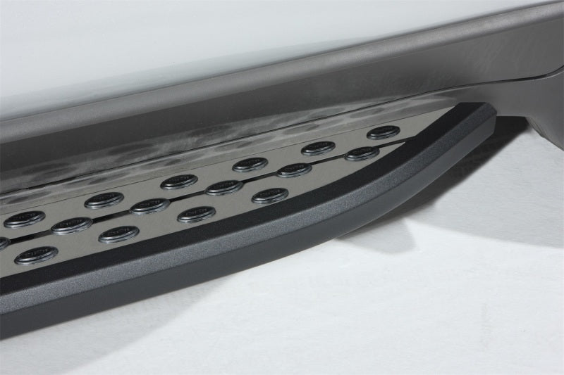 Dee Zee Universal Running Board Universal Cross Utility Vehicle NXc (Stainless Top w Blk Trim)