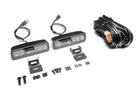 Go Rhino Xplor Blackout Combo Series Sixline LED Spot Lights w/Amber (Surface Mount) - Blk (Pair)