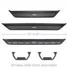 Go Rhino 21-23 Ford Bronco 2DR Sport Utility Dominator Xtreme D6 Side Steps 6in - 57in Long
