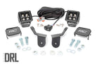 Rough Country  LED Light Kit | Cage Mount | 2" Black Pair | White DRL | Honda Pioneer 1000/Pioneer 1000-6