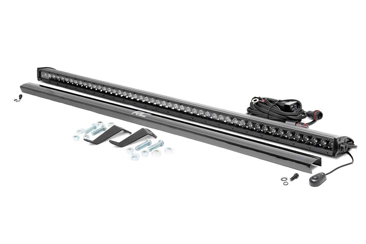 Rough Country  LED Light Kit | Cage Mount | 50" Black Single Row | Honda Pioneer 1000/Pioneer 1000-6