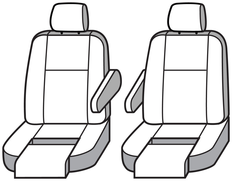 Covercraft 19 Mercedes-Benz Sprinter Polycotton SeatSaver Custom Front Row Seat Covers - Grey