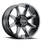 Raceline 954M Stryker 20x9in / 8x180 BP / 18mm Offset / 124.2mm Bore - Satin Black & Milled Wheel