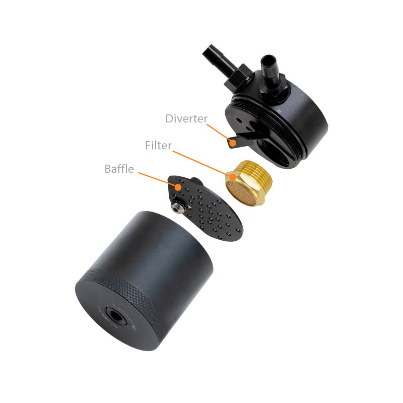 Mishimoto 11-14 Ford Mustang GT Baffled Oil Catch Can Kit - Black