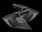AlphaRex 16-21 Honda Civic Hatchback/ Type-R FK8 Nova-Series LED Tail Lights (Pair) - Alpha Black