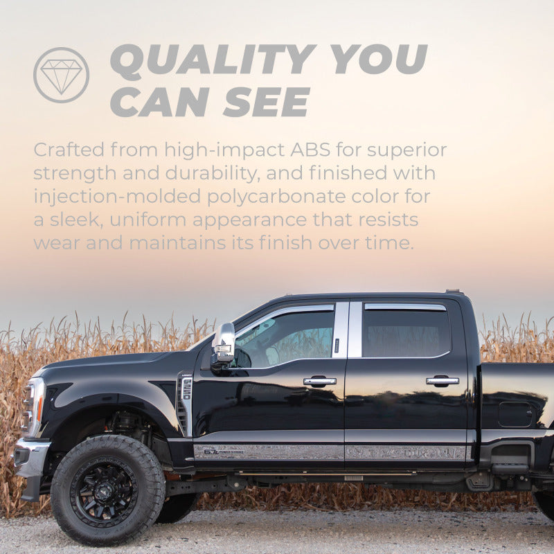 Putco 19-20 Chevy Silverado / GMC Sierra 1500 - Crew Cab (Set of 4) Element Chrome Window Visors