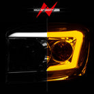 ANZO 06-09 Dodge RAM 1500/2500/3500 Headlights Chrome Housing/Clear Lens (w/Switchback Light Bars)