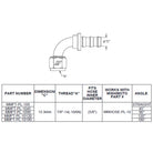 Mishimoto 180-Degree Push Lock Fitting -10AN