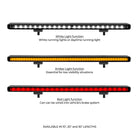 Go Rhino Xplor Flash Series Sgl Multi Function LED Light Bar (Track Mount) 30in. - Blk