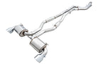 AWE Tuning 2020 Toyota Supra A90 Resonated Touring Edition Exhaust - 5in Chrome Silver Tips