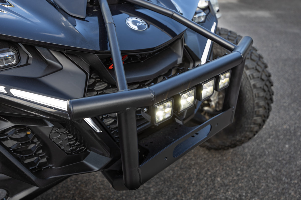 MBRP 2024-Up Can-Am Maverick R, Black-Coated Steel Front Race Bumper