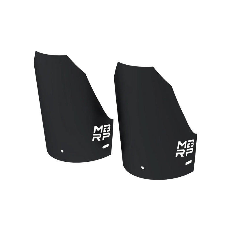 MBRP 2018-Up Polaris RZR, Black-Coated Aluminized Steel Rear Shock Guard Kit,