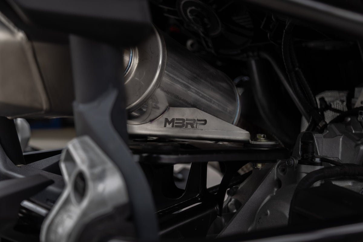 MBRP 24-Present Can-Am Maverick R, Performance Series 3-Inch Turbo Back Single Slip-on Quiet,