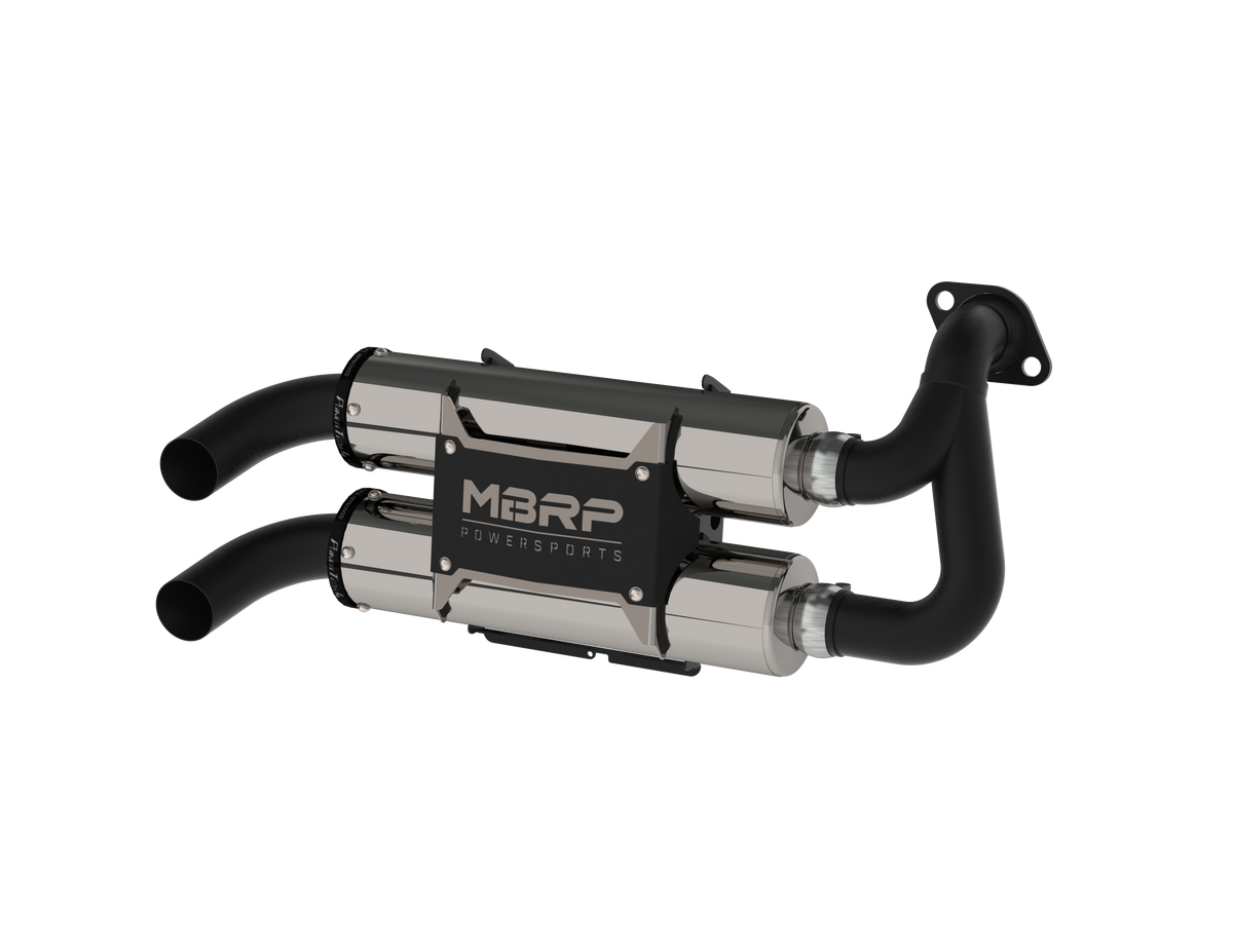 MBRP Stacked Dual Slip On Exhaust Pipe For 16-Up Polaris RZR S 1000 General 1000 Performance Series