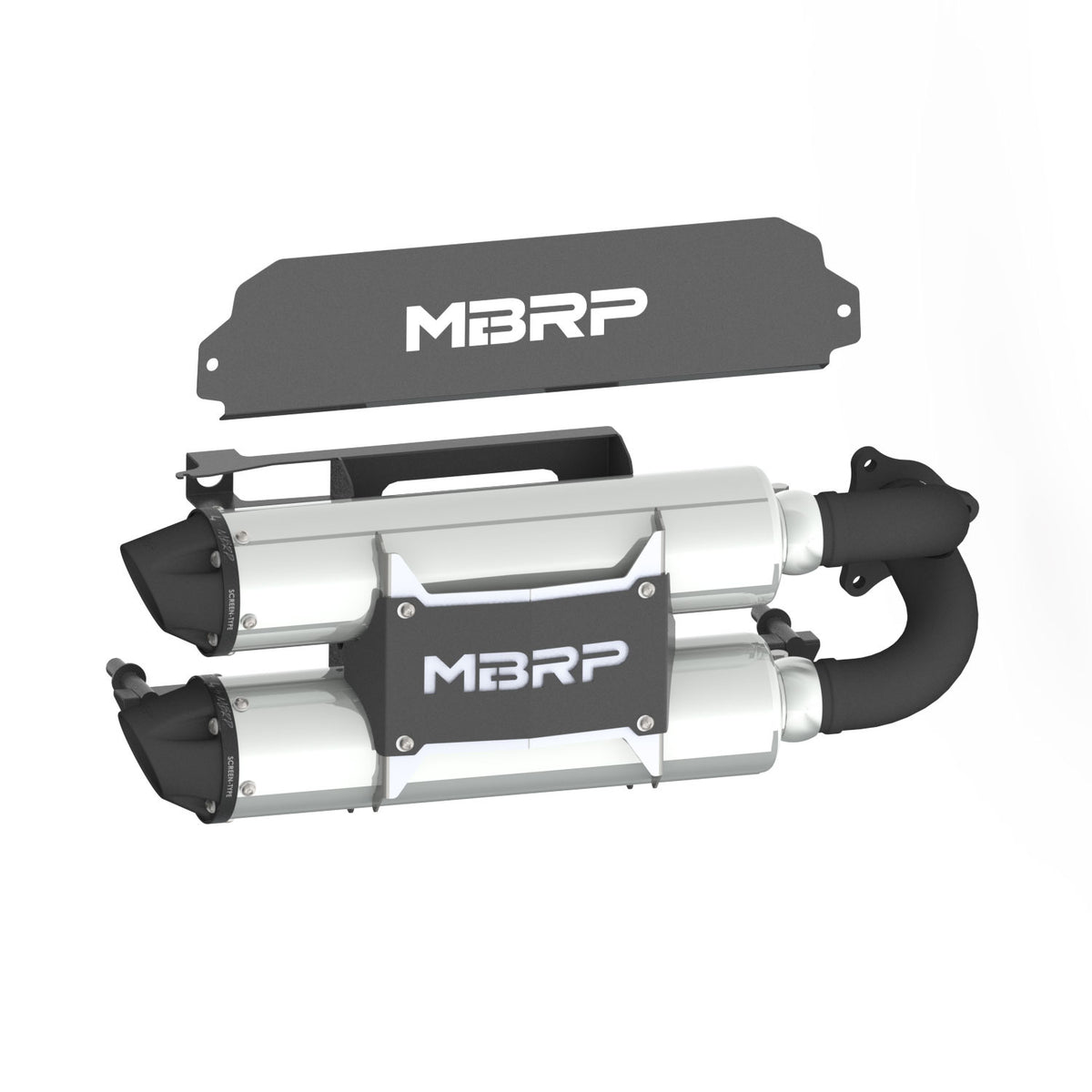 MBRP Stacked Dual Slip On Exhaust Pipe For 20-Up Polaris RZR Pro XP Turbo Performance Series
