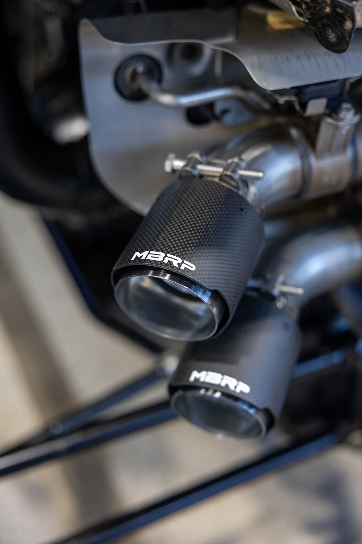 MBRP 2024-Up Polaris RZR XP 1000 Slip-on Stacked Dual-out Active Performance Exhaust