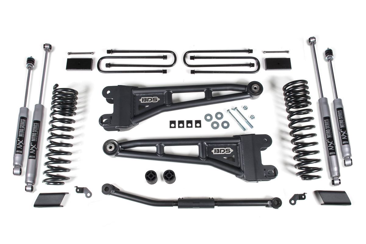 BDS Suspension 2.5 Inch Lift Kit w/ Radius Arm Ford F450 Super Duty 23-24 W/ NX2 Nitro Shocks (BDS1306H)