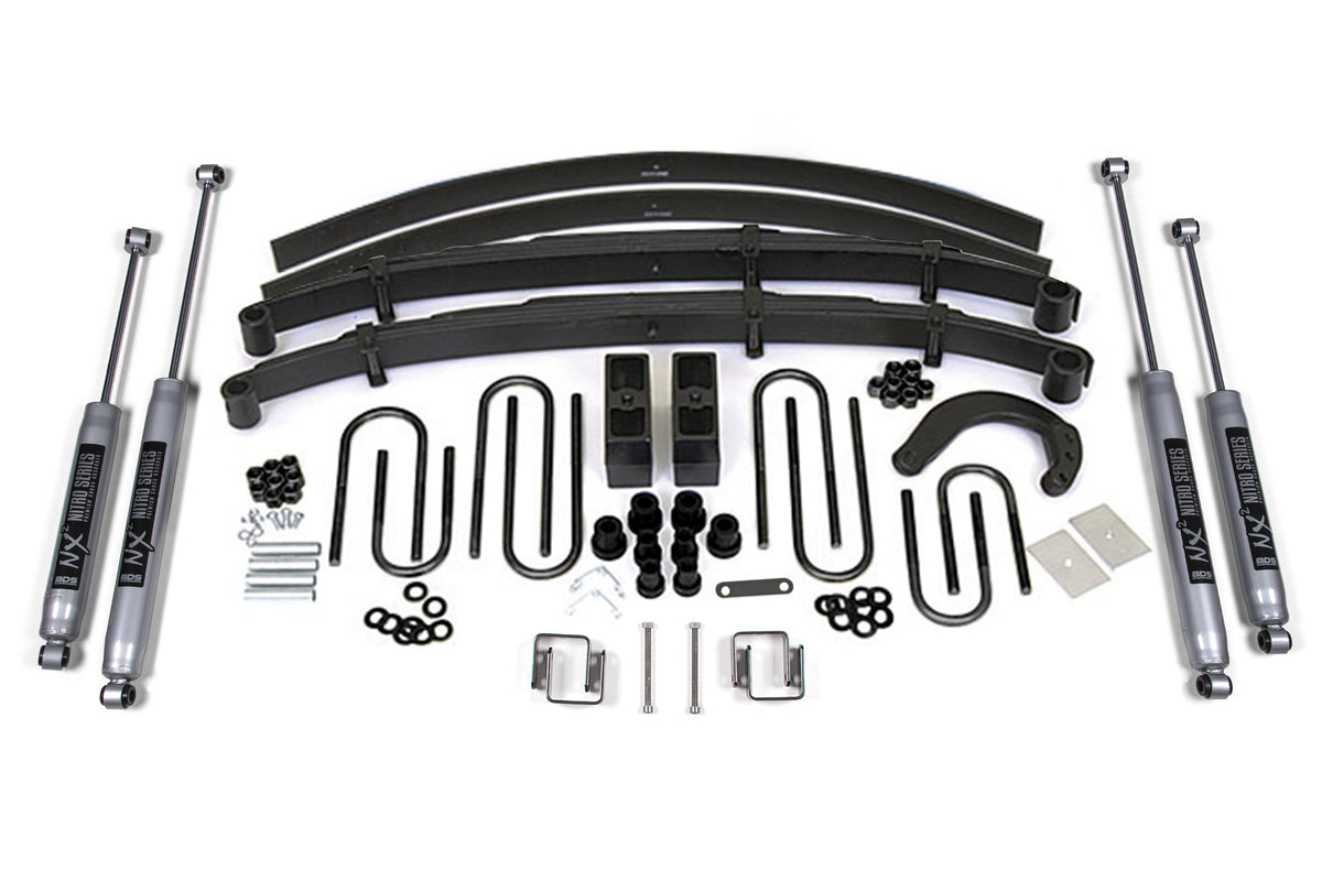 BDS Suspension 6 Inch Lift Kit Chevy/GMC 3/4 Ton Truck/Suburban 77-87 4WD Leaf Springs W/NX2 Nitro Shocks (BDS132H)