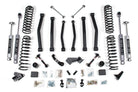 BDS Suspension 4.5 Inch Lift Kit Jeep Wrangler JK 07-11 4-Door Sway Bar Disconnects Fox 2.0 Performance Shocks (BDS1413FS)