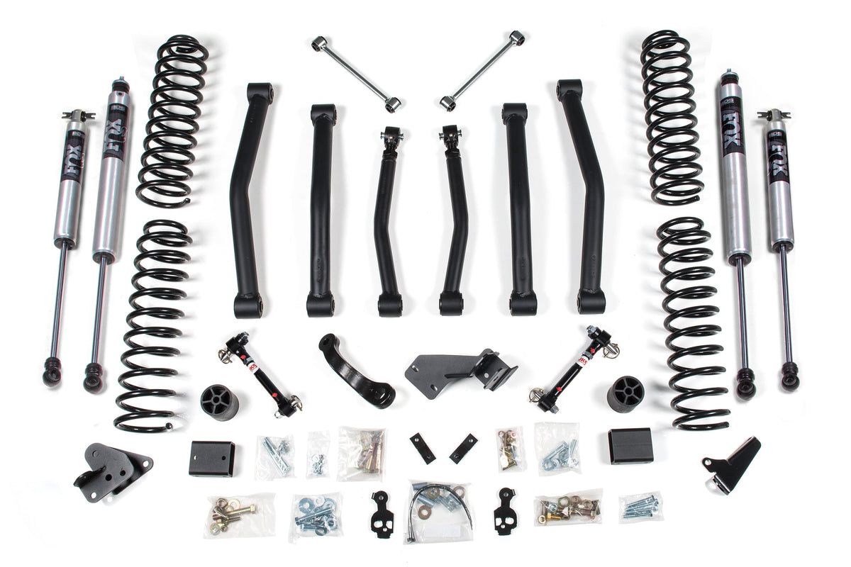 BDS Suspension 4.5 Inch Lift Kit Jeep Wrangler JK 07-11 4-Door Fixed Sway Bar Link Fox 2.0 Performance Shocks (BDS1414FS)