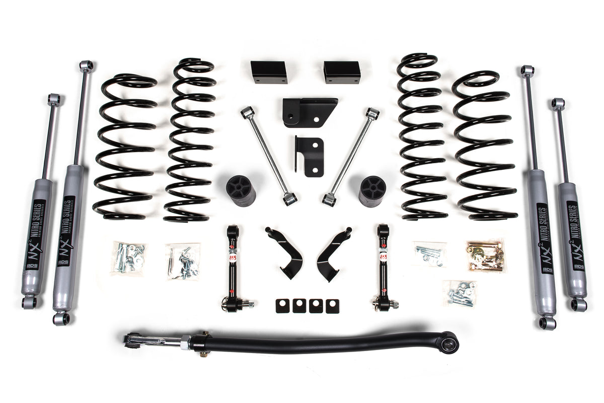 BDS Suspension 3 Inch Lift Kit Jeep Wrangler JL 18-25 4-Door NX2 Nitro Shocks (BDS1437H)