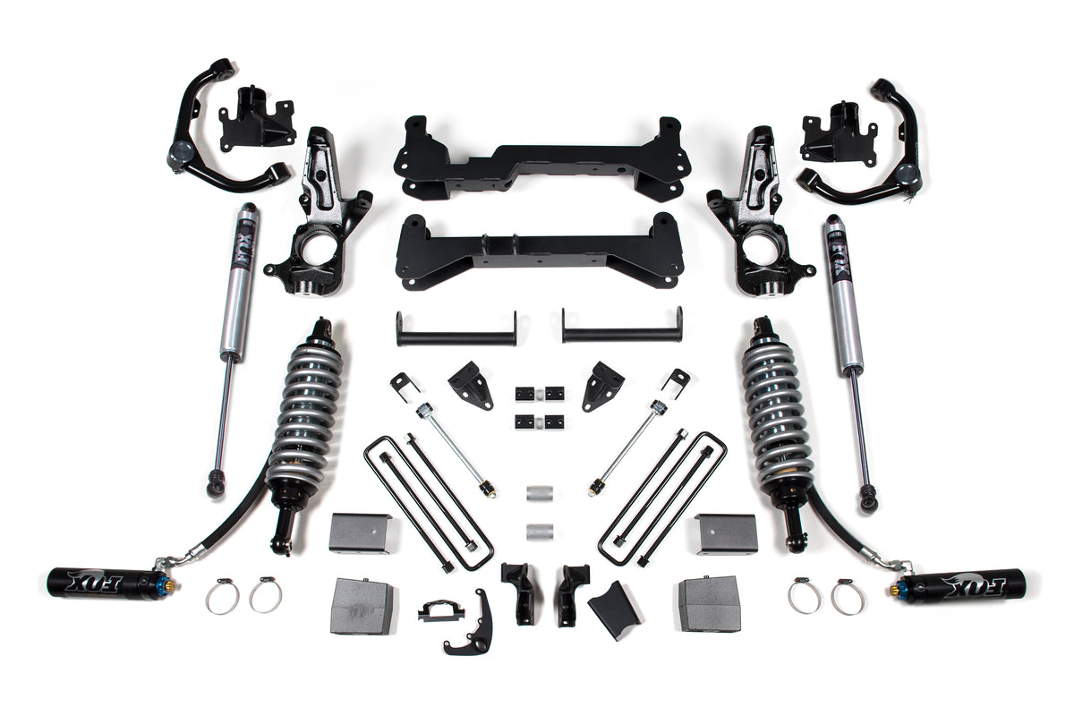 BDS Suspension 7 Inch Lift Kit FOX 2.5 Coil-Over Conversion Silverado/Sierra 2500HD 01-10 2WD Carrier Above Crossmember Fox 2.5 Performance Shocks (BDS149FDSC)