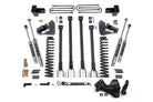 BDS Suspension 4 Inch Lift Kit 4-Link Conversion Ford F250 / F350 Super Duty 17-19 4WD Gas 5 Inch Block 2 Leaf Main Fox 2.0 Performance Shocks (BDS1539FS)