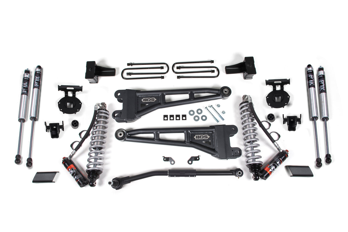 BDS Suspension 2.5 Inch Lift Kit w/ Radius Arm FOX 2.5 Performance Elite Coil-Over Conversion Ford F250/F350 Super Duty 17-19 4WD Diesel (BDS1543FPE)
