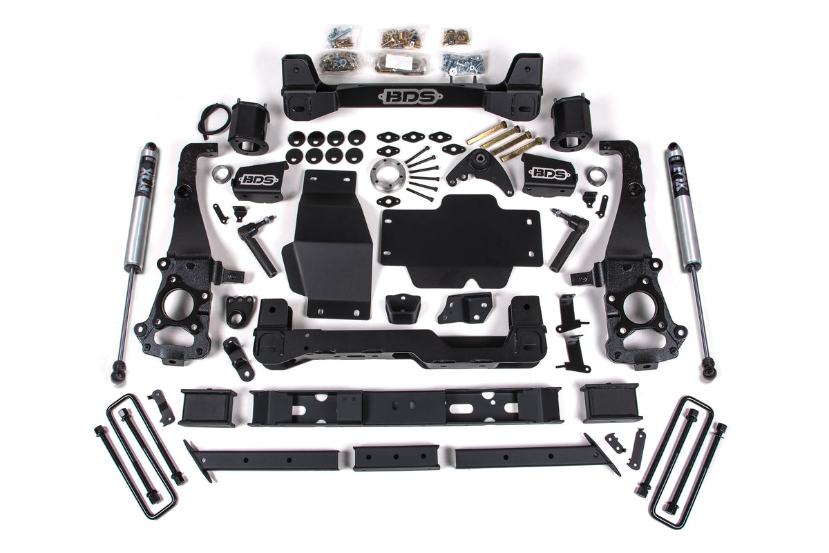 BDS Suspension 6 Inch Lift Kit Ford Ranger 19-23 4WD Cast Aluminum Knuckle Fox 2.0 Performance Shocks (BDS1547FS)
