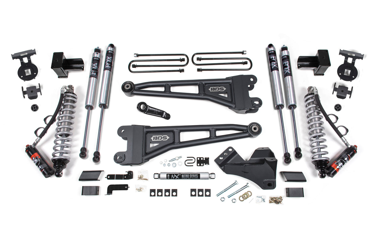 BDS Suspension 4 Inch Lift Kit w/ Radius Arm FOX 2.5 Performance Elite Coil-Over Conversion Ford F350 Super Duty DRW 20-22 4WD Diesel (BDS1563FPE)