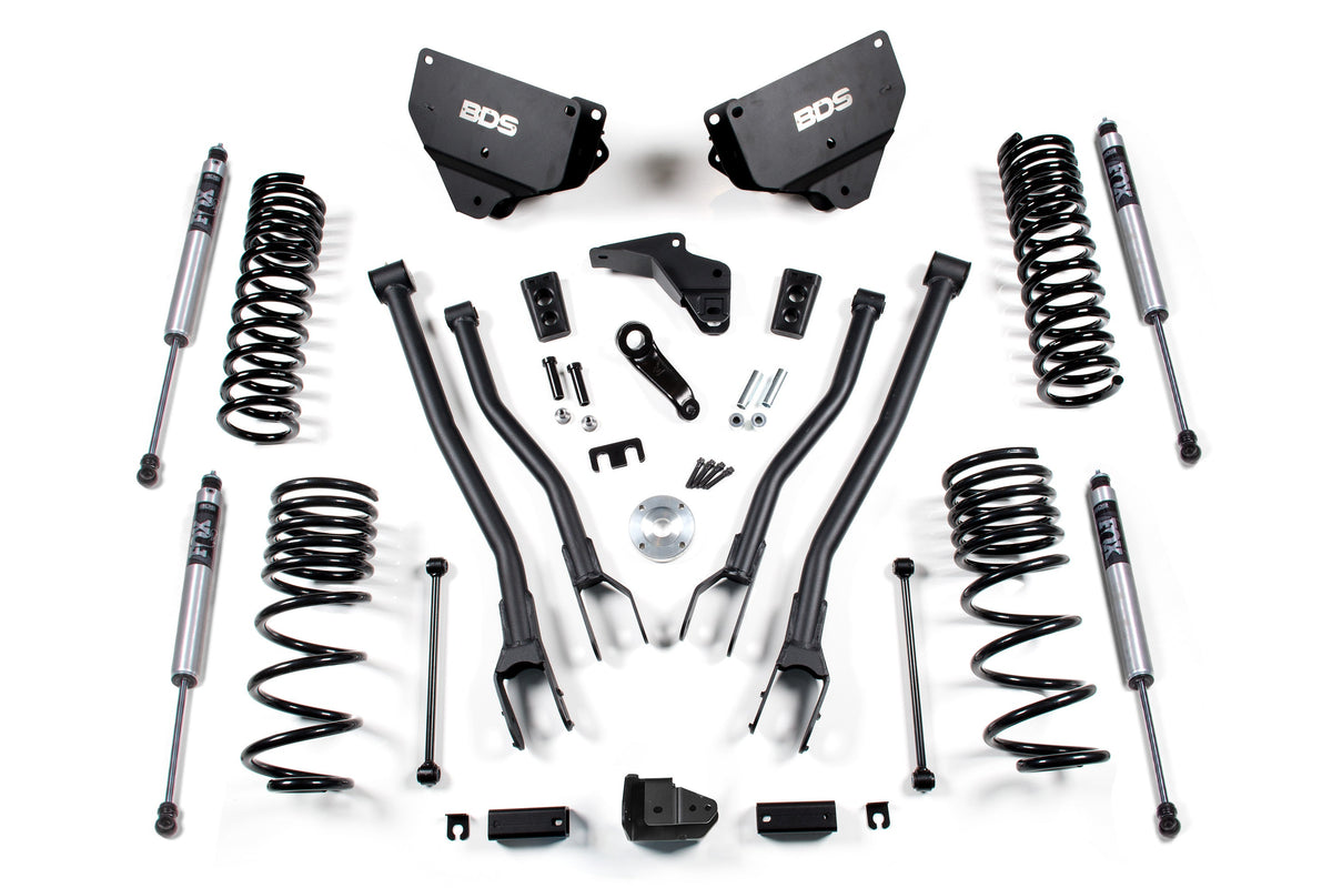 BDS Suspension 4 Inch Lift Kit w/ 4-Link Ram 2500 14-18 4WD Diesel Fox 2.0 Performance Shocks (BDS1602FS)