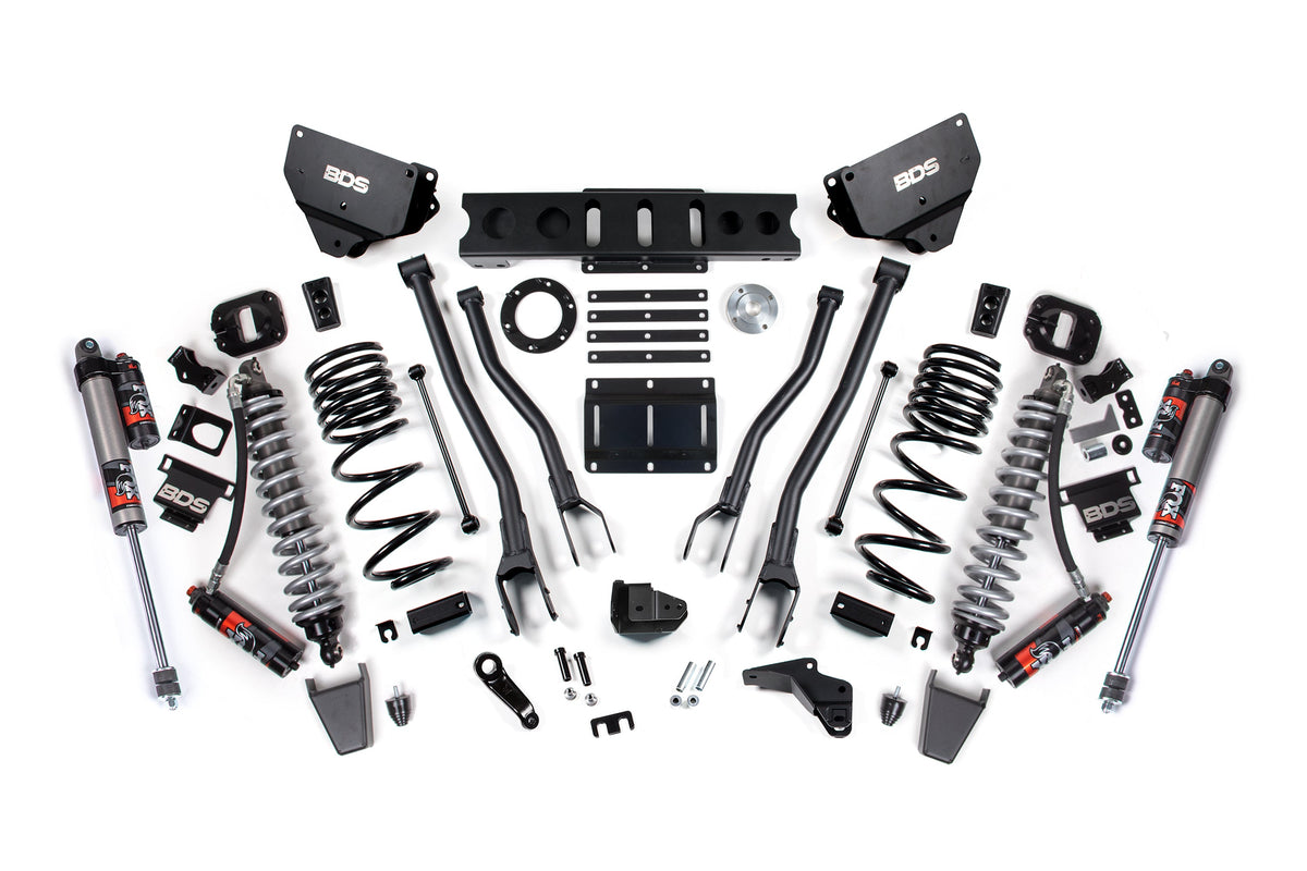 BDS Suspension 14-18 Ram 2500 4WD 4 Inch 4-Link Suspension Lift Kit, 2.5 Inch Rear, Coil Spring, Diesel - Fox 2.5 Performance Elite Series C/O Front, Fox 2.5 Performance Elite Series Rear BDS Suspension (BDS1602PES)