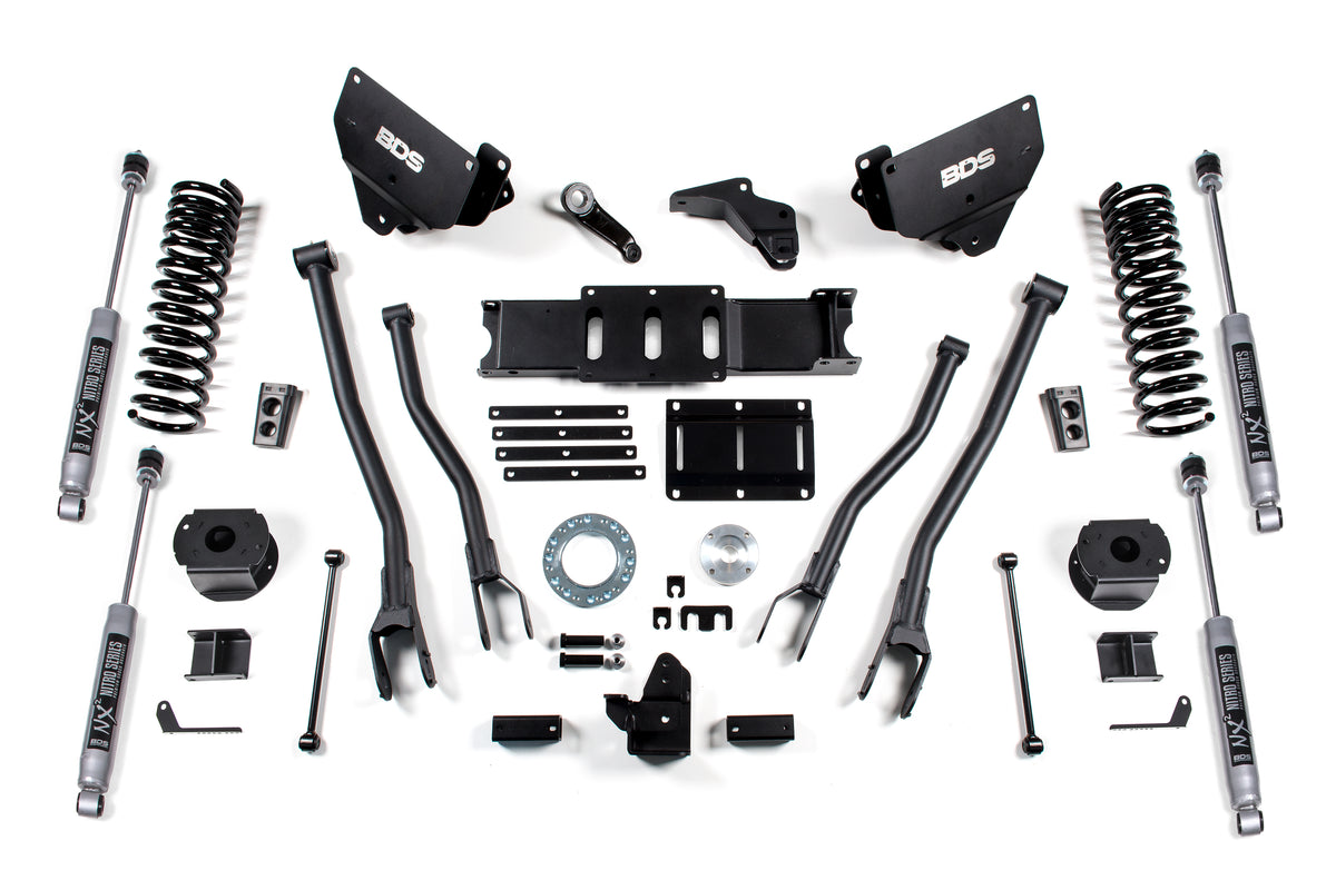 BDS Suspension 6 Inch Lift Kit w/ 4-Link Ram 2500 w/ Rear Air Ride 14-18 4WD Diesel Fox 2.0 Performance Shocks (BDS1628FS)