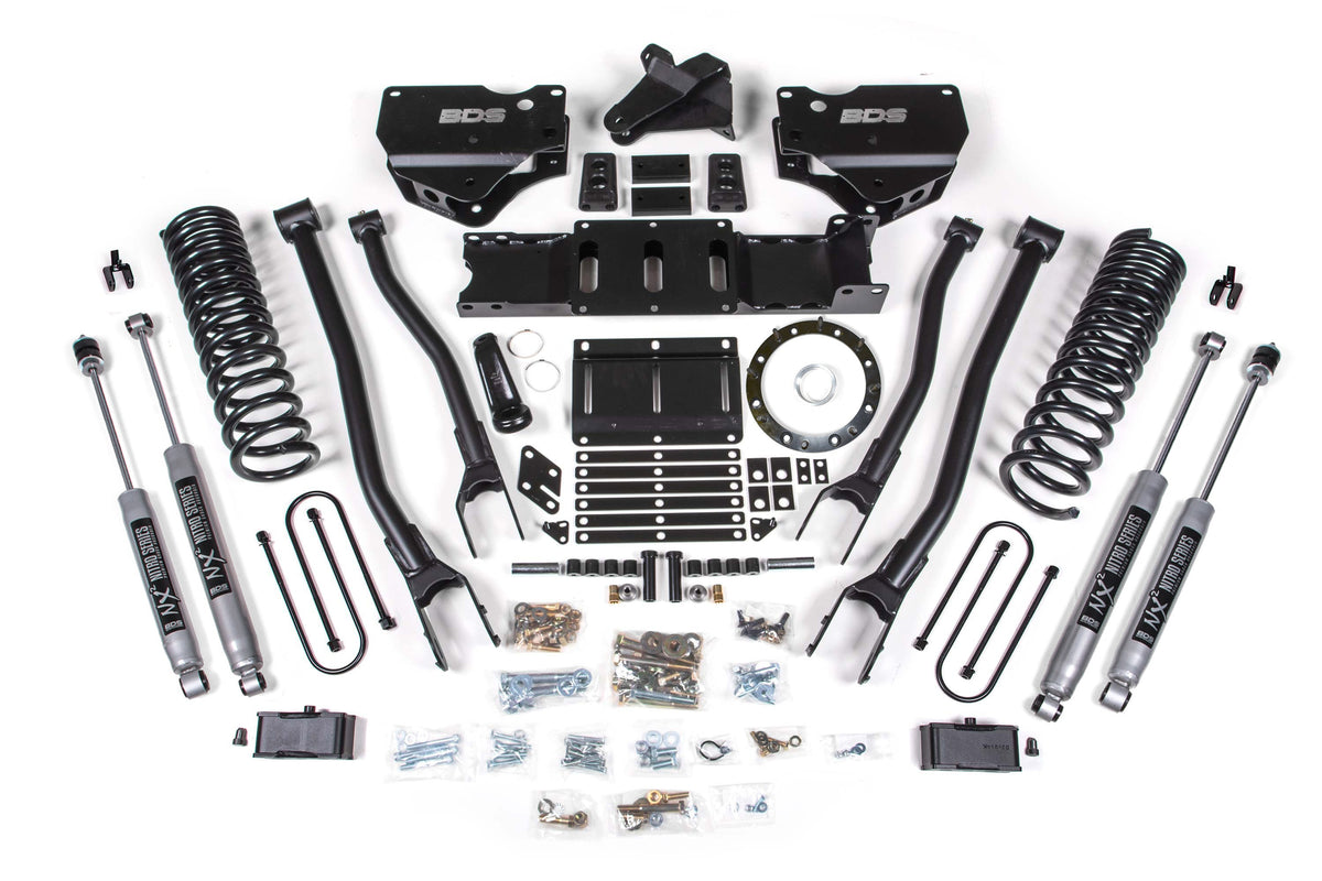 BDS Suspension 19-23 Ram 3500 4 Inch 4-Link Diesel - 2 Inch Rear Block w/ overload - 8 Bolt T-Case - Fox Shocks BDS Suspension (BDS1673FS)