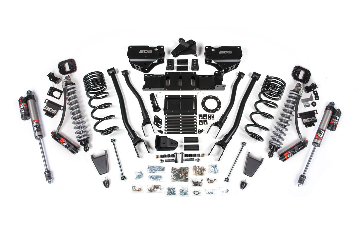 BDS Suspension 19-24 Ram 2500 4WD 6 Inch 4-Link Suspension Lift Kit, 4.5 Inch Rear, Coil Spring, Diesel - Fox 2.5 Performance Elite Series C/O Front, Fox 2.5 Performance Elite Series Rear BDS Suspension (BDS1688PES)