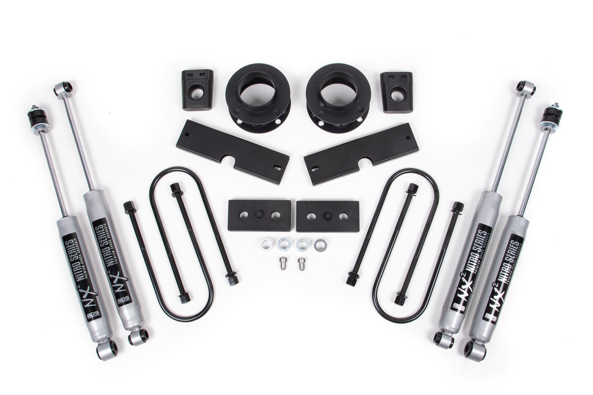 BDS Suspension 2 Inch Lift Kit Ram 3500 w/ Rear Air Ride 13-23 4WD Fox 2.0 Performance Shocks (BDS1710FS)