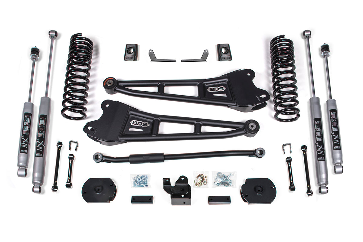 BDS Suspension 3 Inch Lift Kit Ram 2500 w/ Rear Air Ride 14-18 4WD Diesel NX2 Nitro Shocks (BDS1712H)